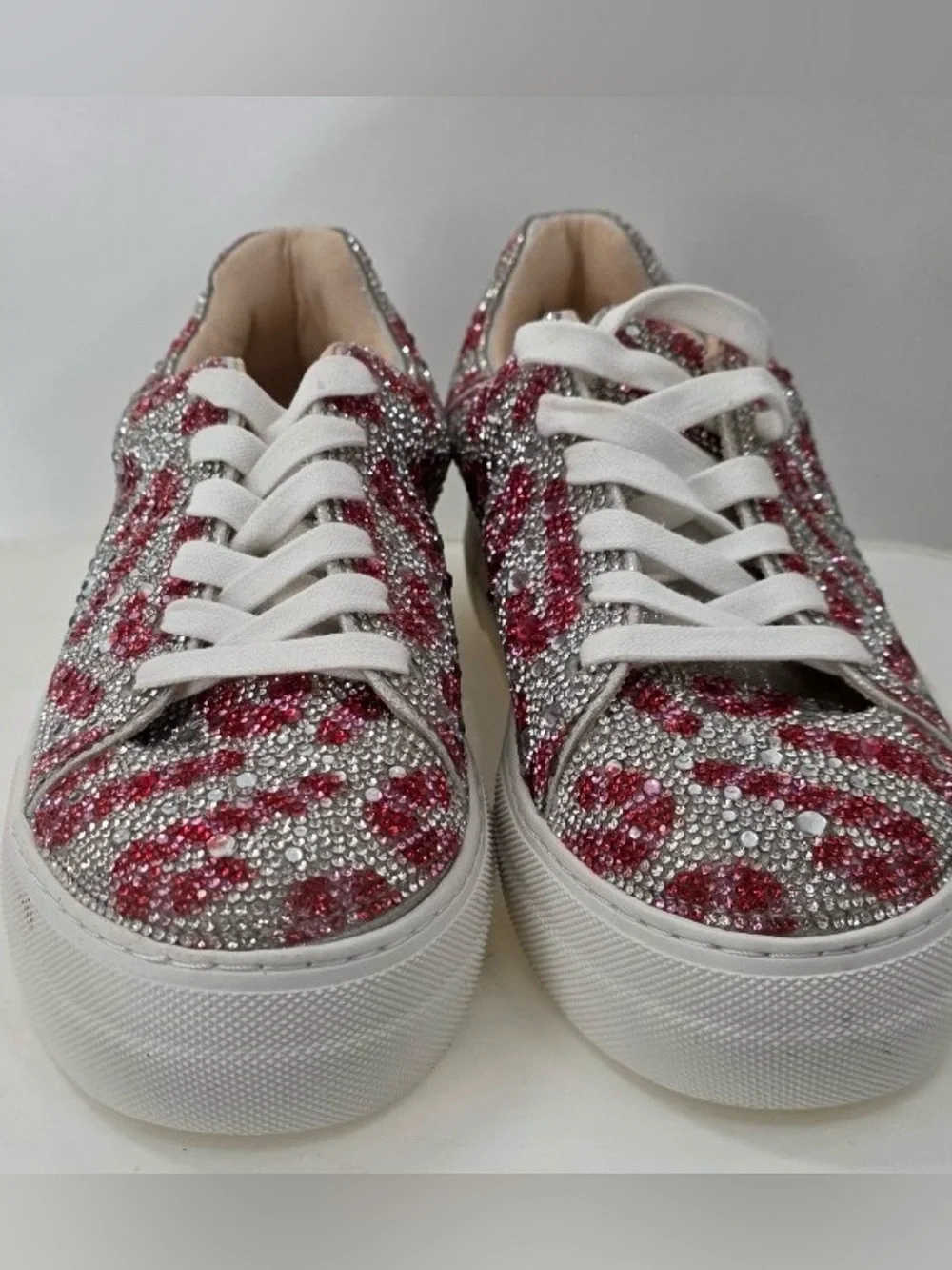 Betsey Johnson Sidny Women's Sparkle Candy Cane Sneakers - NEW